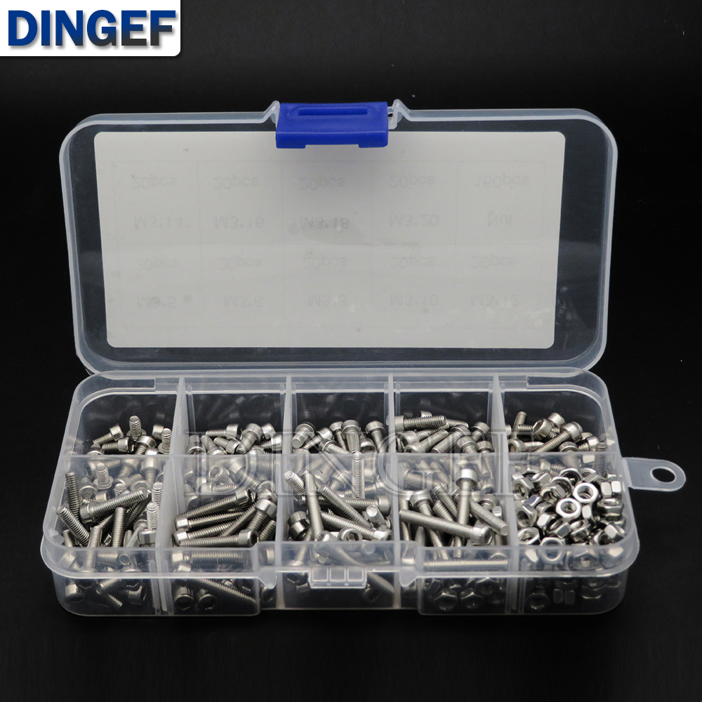 Head Pin Assorted - 340PCS M3 M3x5 M3x6 M3x8 M3x10