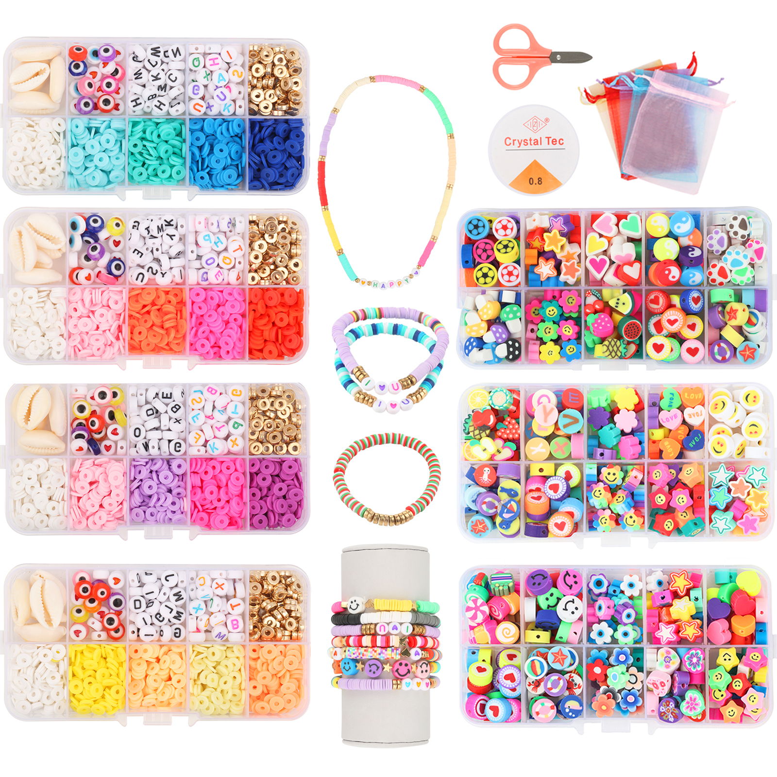 Jewelry Making Kit For Kids - 45 Types Boxed Beads Kits Polymer