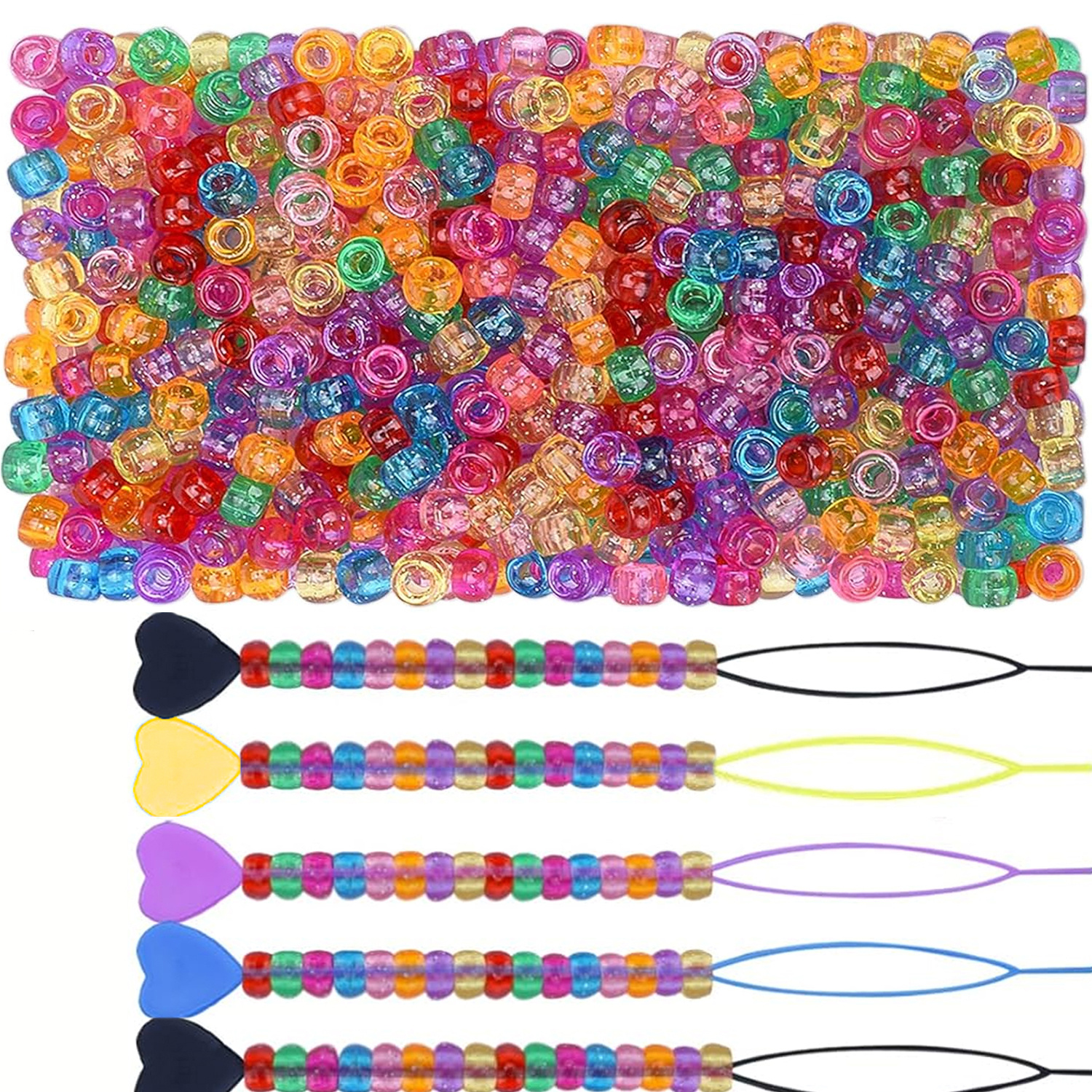 Jewelry Making Kit For Kids - 500PCS 9 × 6mm glitter small
