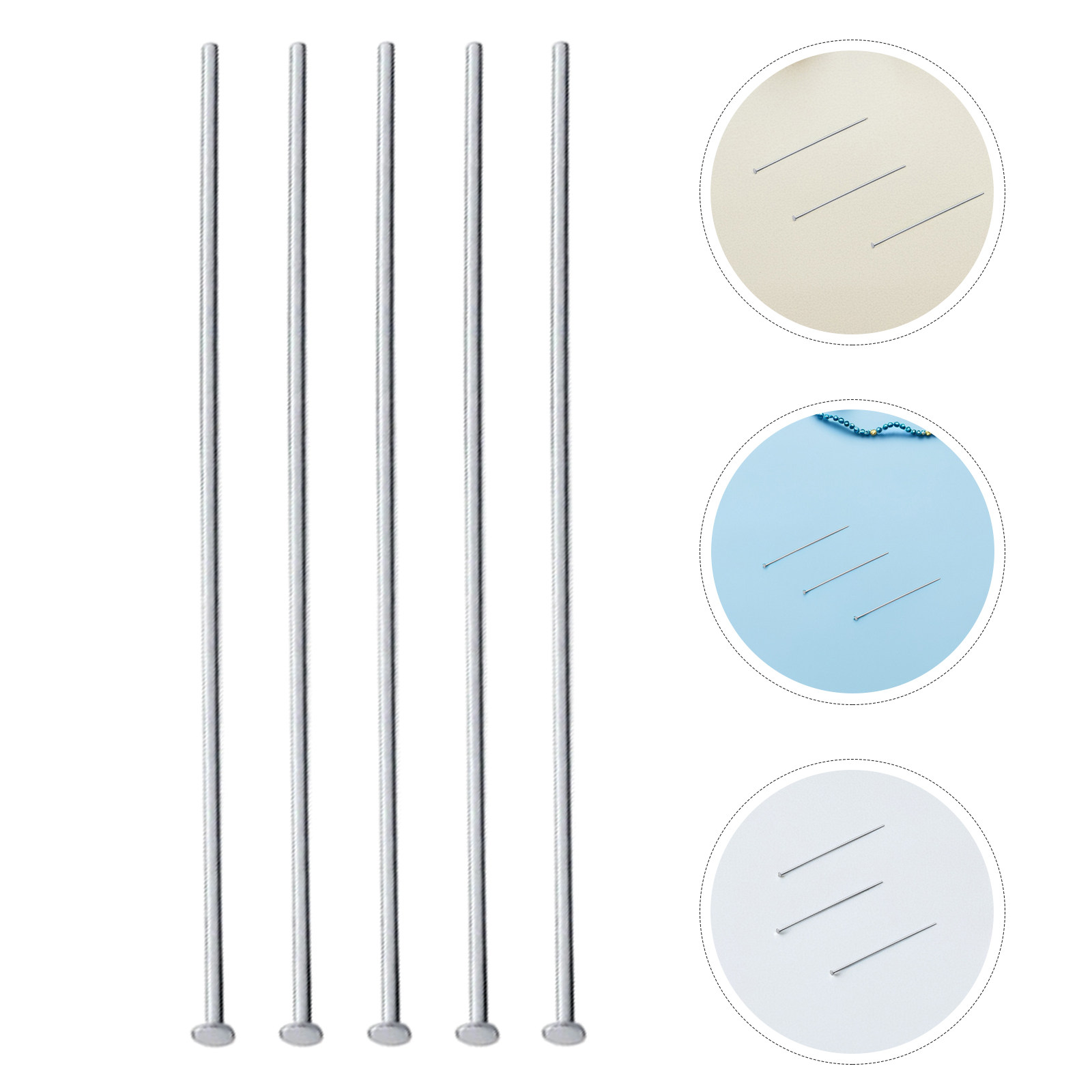 Jewelry Making Head Pins - 300Pcs Stainless Steel Flat Head Pins