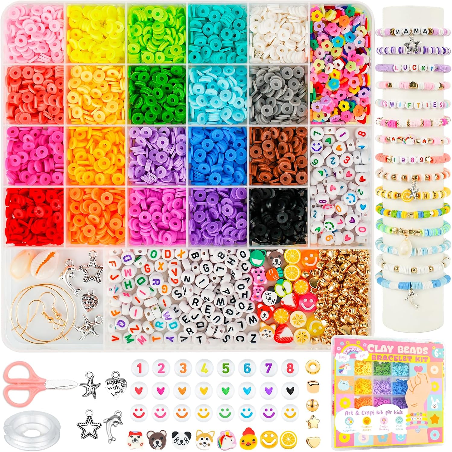 Jewelry Making Kit For Kids - Bracelet Making Kit 5000pcs, Jewelry Making