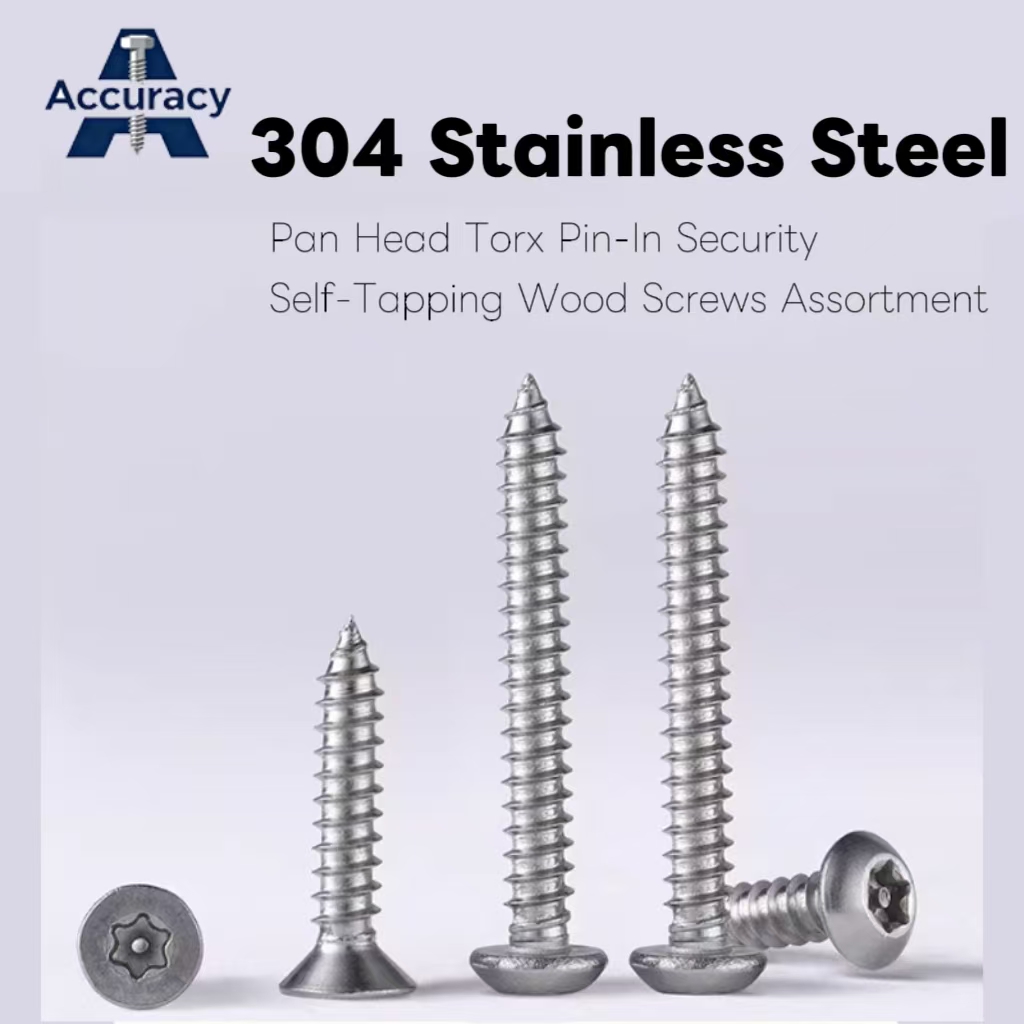 Head Pin Assorted - 304 Stainless Steel Pan Head Torx