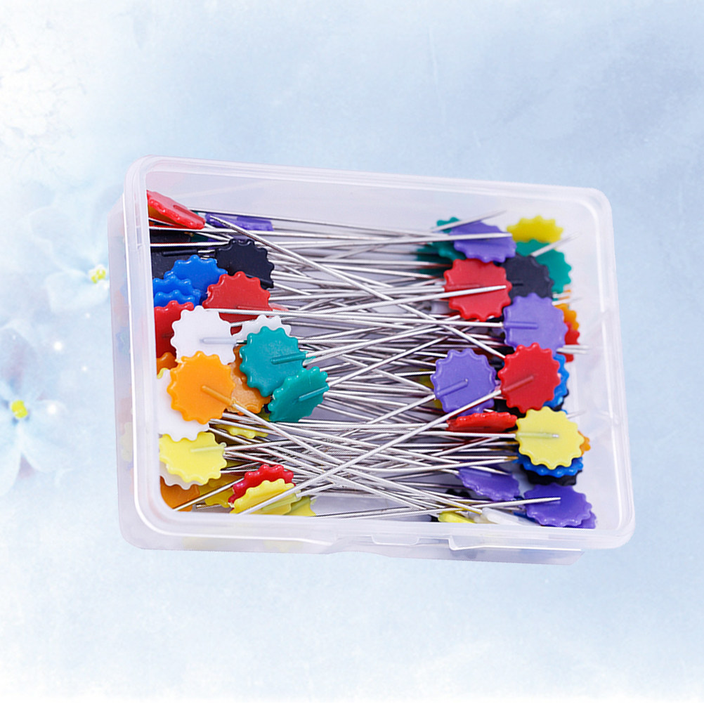 Head Pin Assorted - 50Pcs Assorted Bright Flat Flower Head