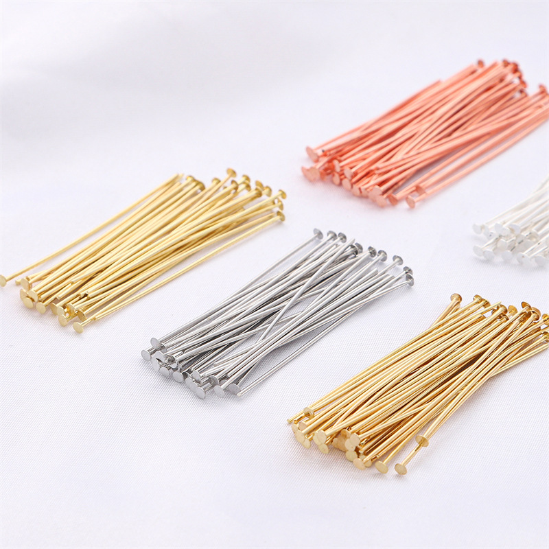 50pcs/pack 925 Sterling Silver - Jewelry Making Head Pins ulasan dan harga