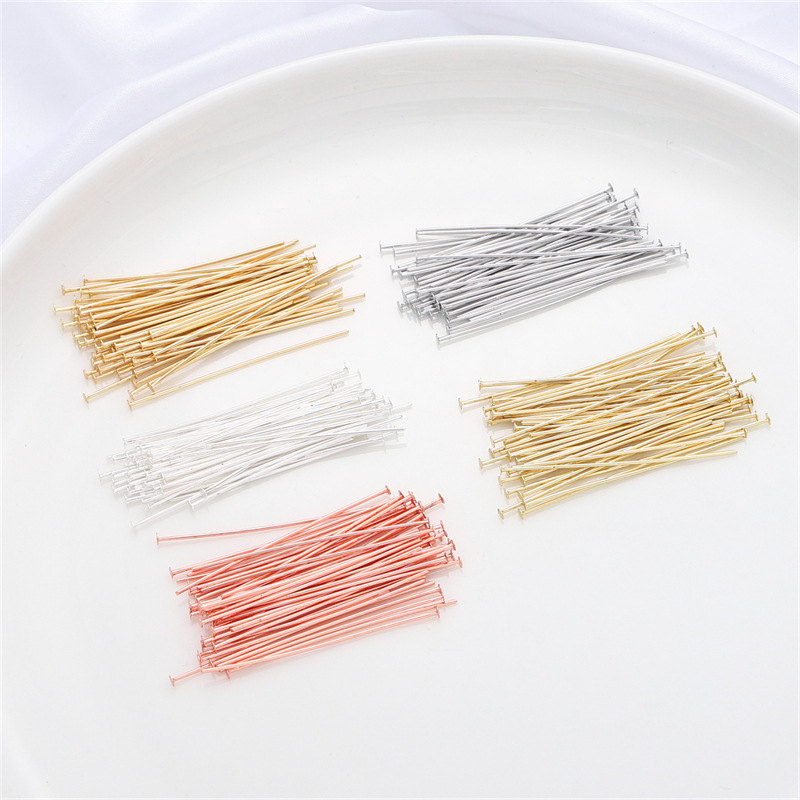 50pcs/pack 925 Sterling Silver - Jewelry Making Head Pins ulasan dan harga