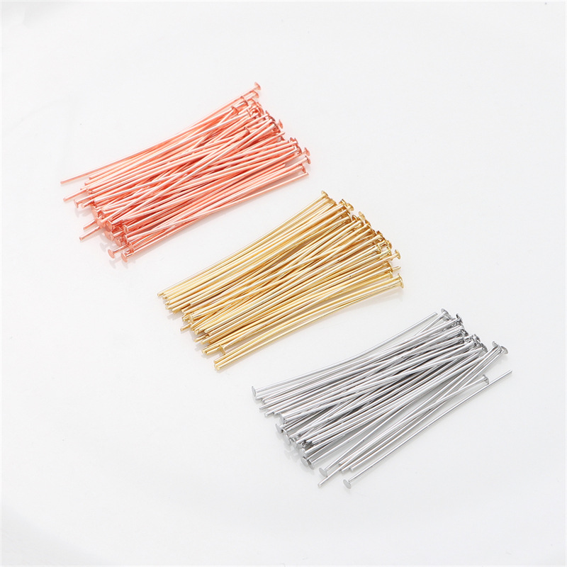 50pcs/pack 925 Sterling Silver - Jewelry Making Head Pins ulasan dan harga