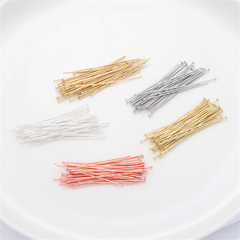 50pcs/pack 925 Sterling Silver - Jewelry Making Head Pins ulasan dan harga