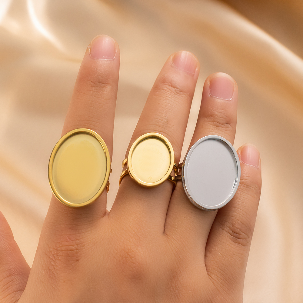 4Pcs Stainless Steel Golden Bl - Jewelry Making Ring Tool ulasan dan harga