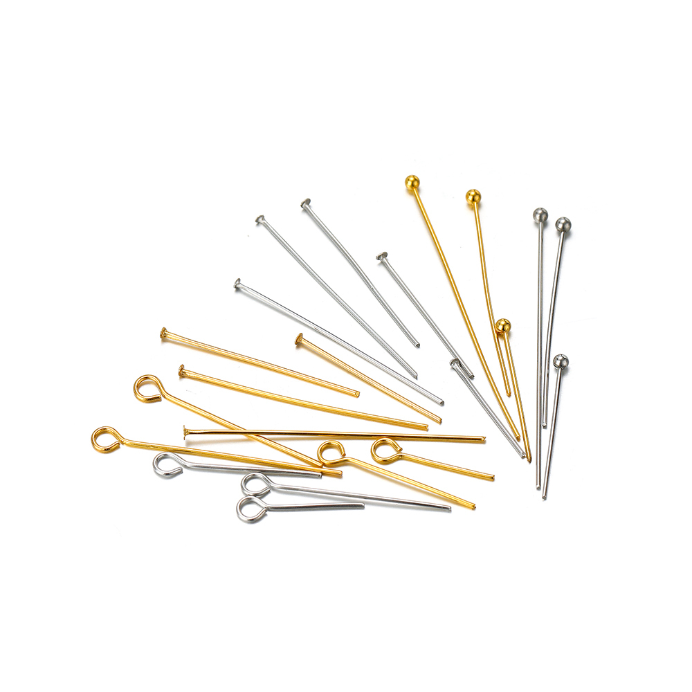 100/50pcs Stainless Steel Eye  - Jewelry Making Head Pins ulasan dan harga