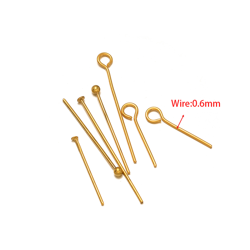 100/50pcs Stainless Steel Eye  - Jewelry Making Head Pins ulasan dan harga