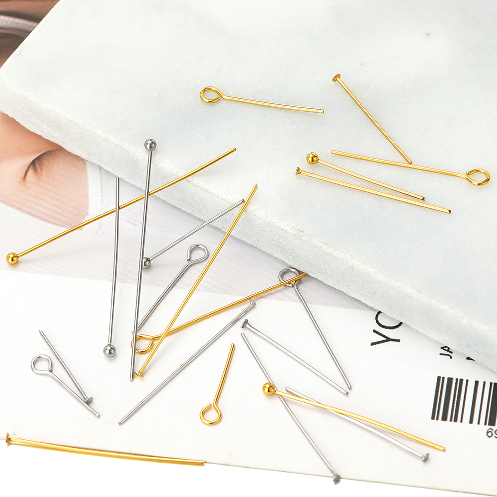 100/50pcs Stainless Steel Eye  - Jewelry Making Head Pins ulasan dan harga