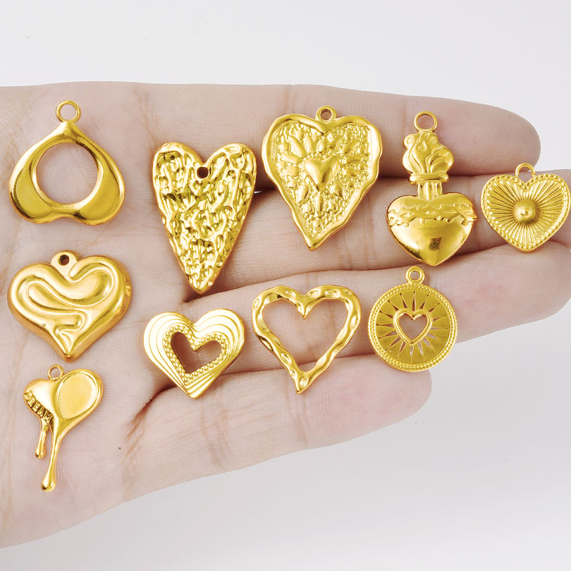 5pcs Golden Stainless Steel Co - Jewelry Making For Couples ulasan dan harga