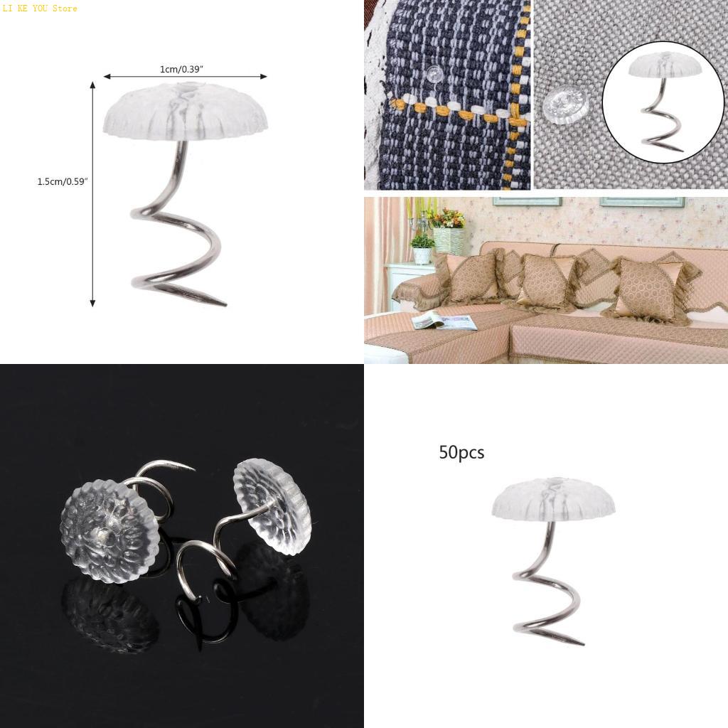 W3JE 50 Pcs Bedskirt Pins Clea - Head Pin Assorted ulasan dan harga