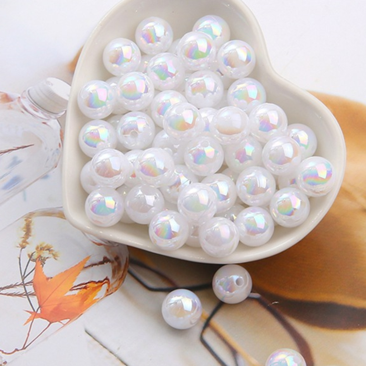 8mm 100pcs Pink Cute And Beaut - Jewelry Making For Couples ulasan dan harga