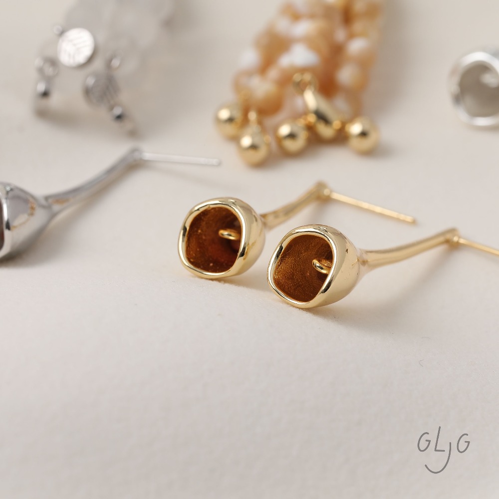 2PCS Dainty Horn Flower Ear St - Jewelry Making Head Pins ulasan dan harga