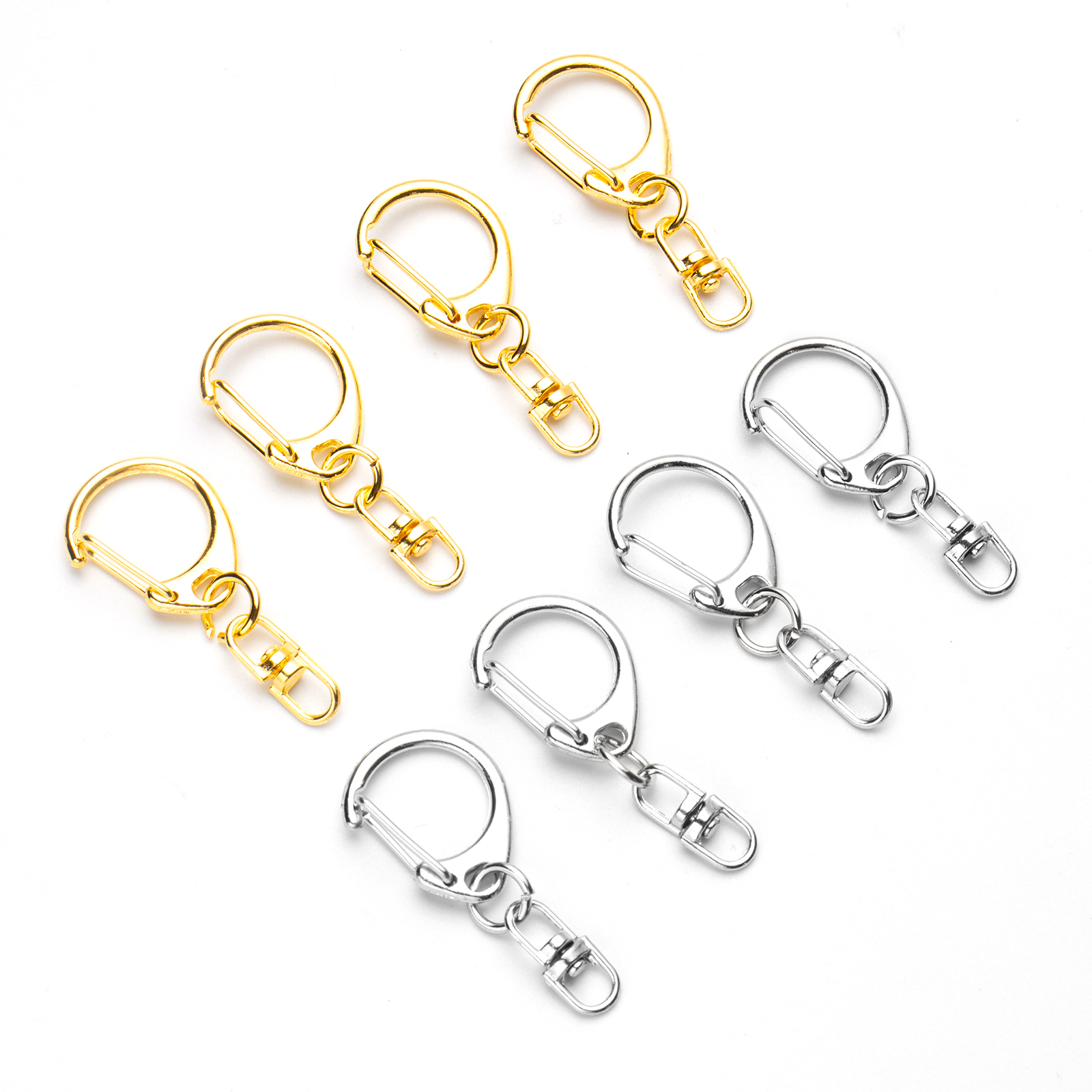 5pcs D Snap Hook Keychain Ring - Jewelry Making Ring Tool ulasan dan harga