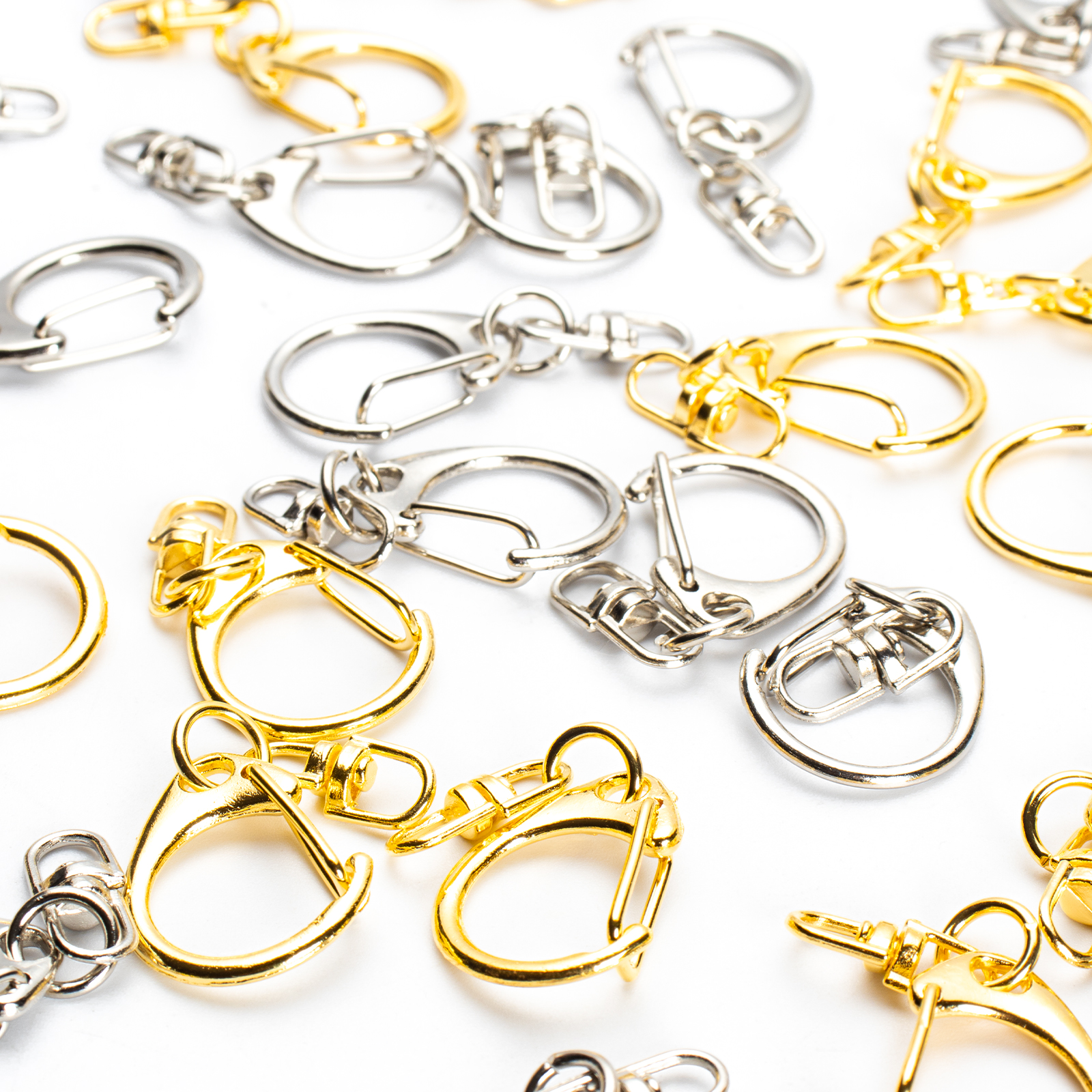 5pcs D Snap Hook Keychain Ring - Jewelry Making Ring Tool ulasan dan harga