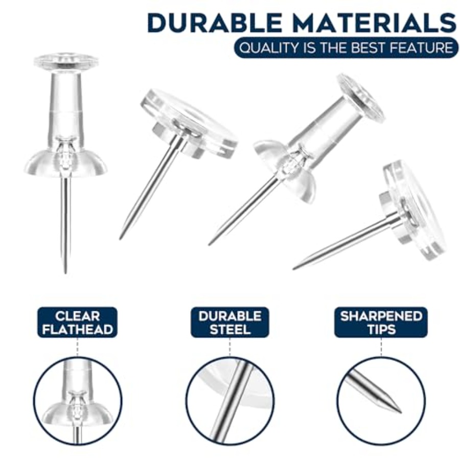 150 Pack Assorted Clear Push P - Head Pin Assorted ulasan dan harga
