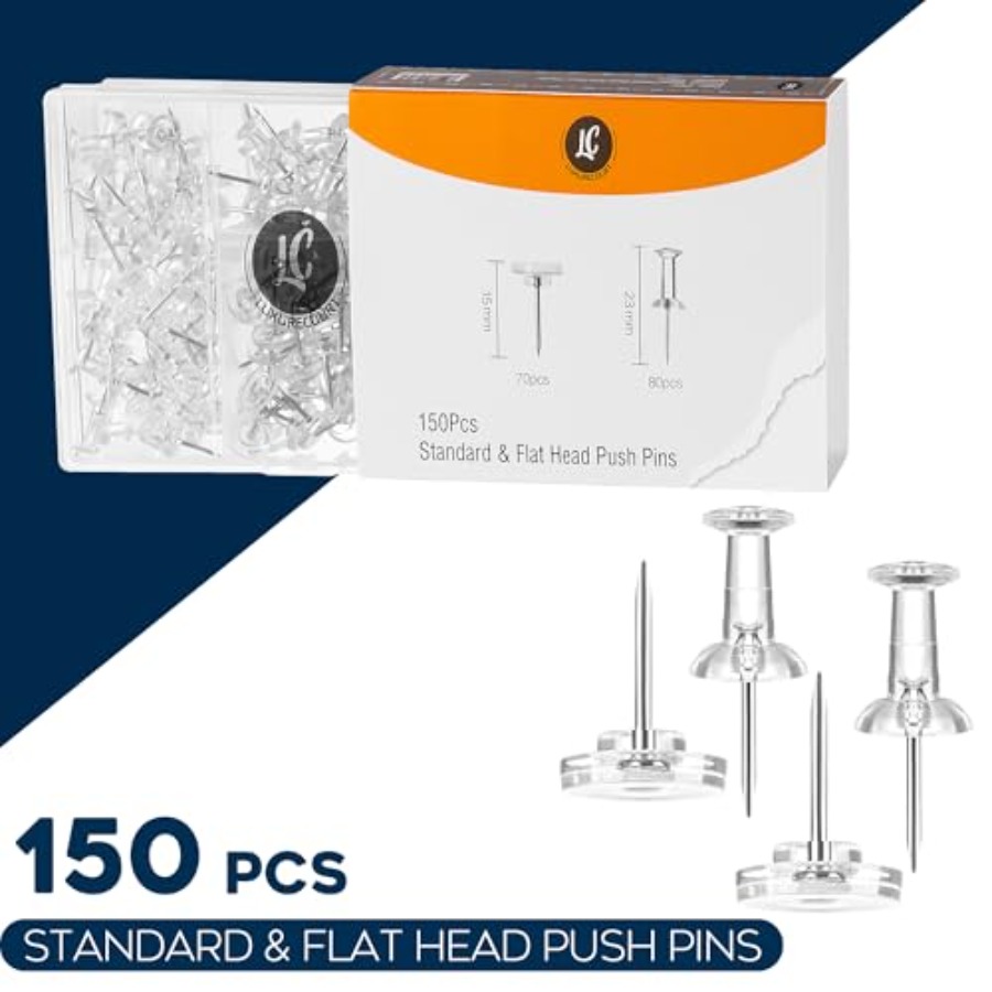 150 Pack Assorted Clear Push P - Head Pin Assorted ulasan dan harga