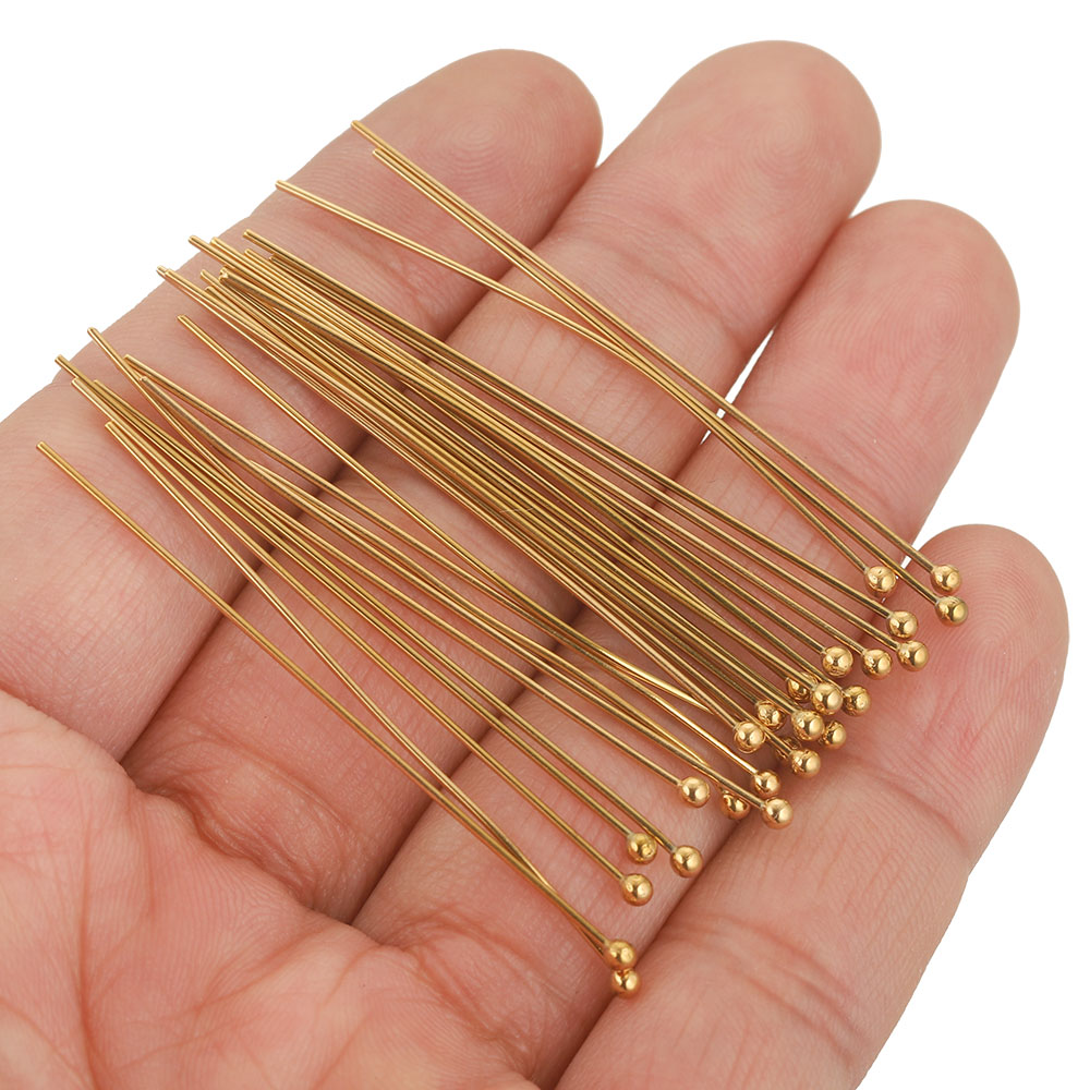 20pcs 20-70MM PVD Stainless St - Jewelry Making Head Pins ulasan dan harga