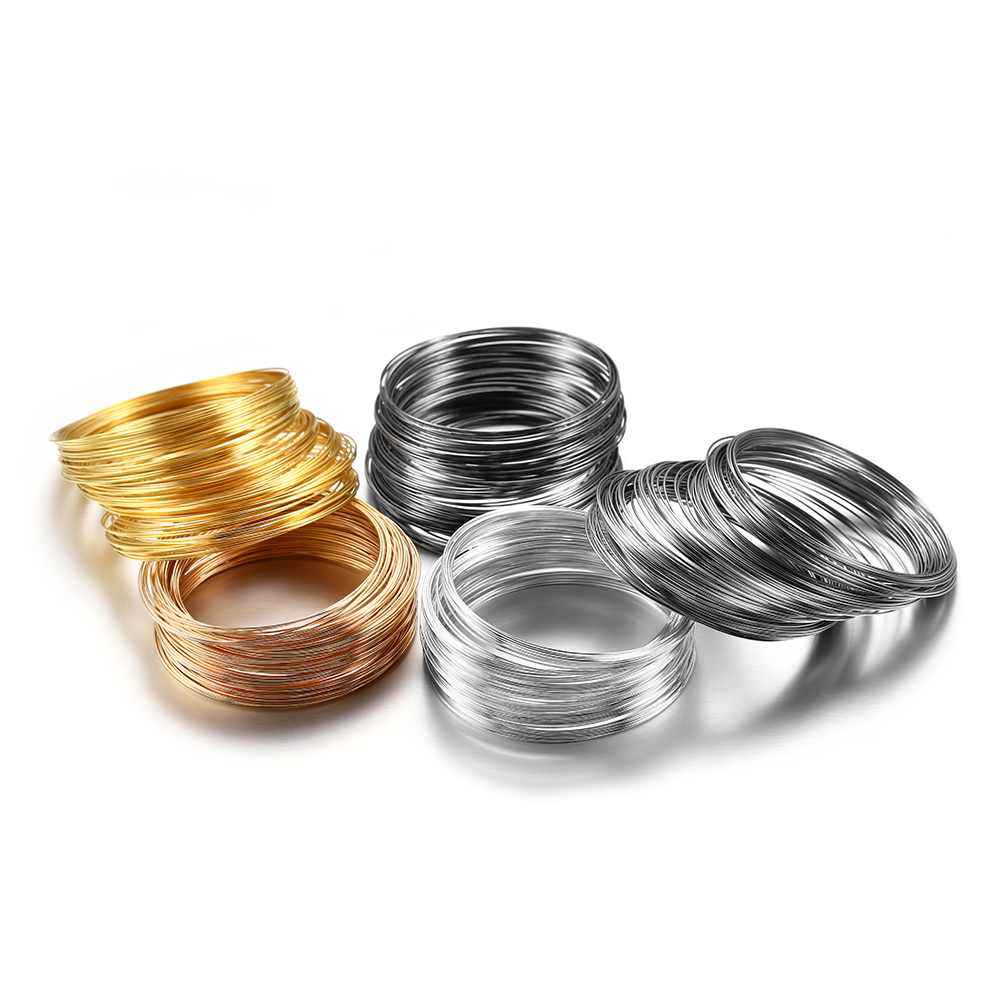 100 Loops/lot 0.6mm Silver Gol - Jewelry Making Yarn ulasan dan harga