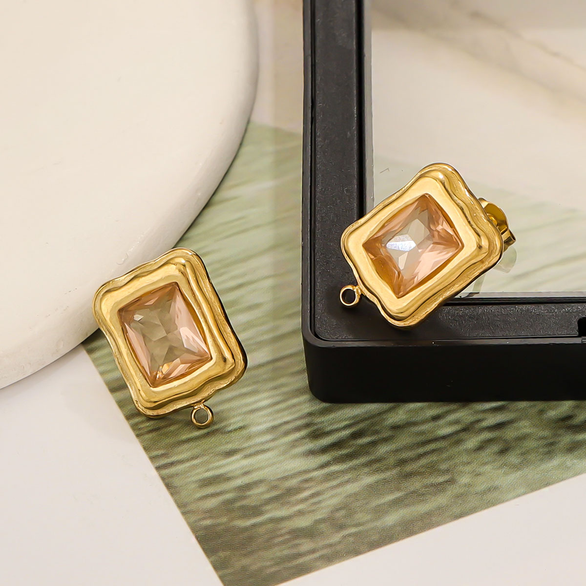 1Pair Stainless Steel Gold Pla - Jewelry Making Rivets ulasan dan harga