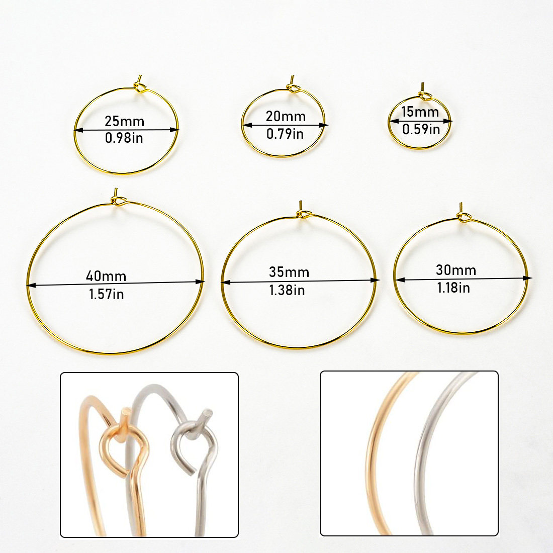 20Pcs Stainless Steel Round Ea - Jewelry Making Yarn ulasan dan harga