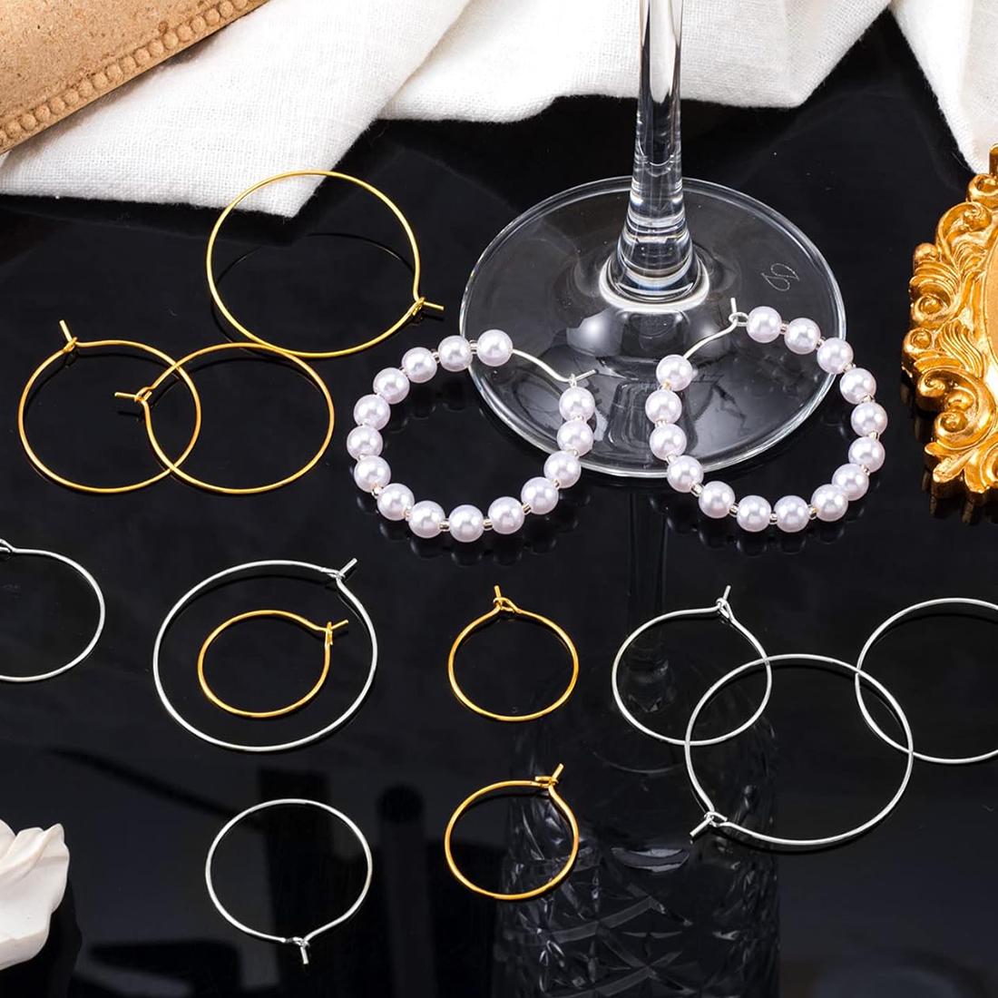 20Pcs Stainless Steel Round Ea - Jewelry Making Yarn ulasan dan harga