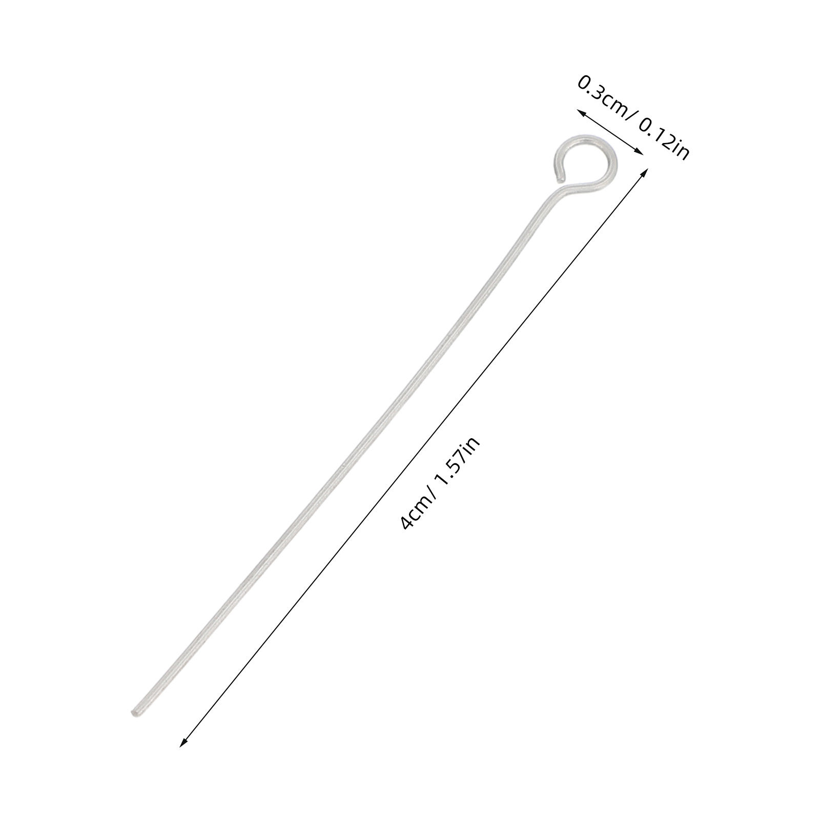 300Pcs Stainless Steel Open Ey - Jewelry Making Head Pins ulasan dan harga