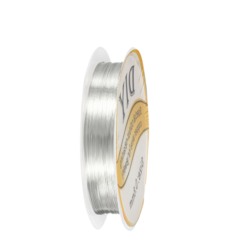 1Roll Silver Copper Wire 0.3/0 - Jewelry Making Yarn ulasan dan harga
