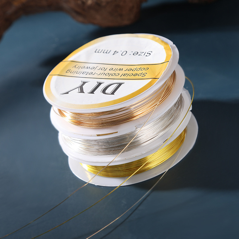 1Roll Silver Copper Wire 0.3/0 - Jewelry Making Yarn ulasan dan harga