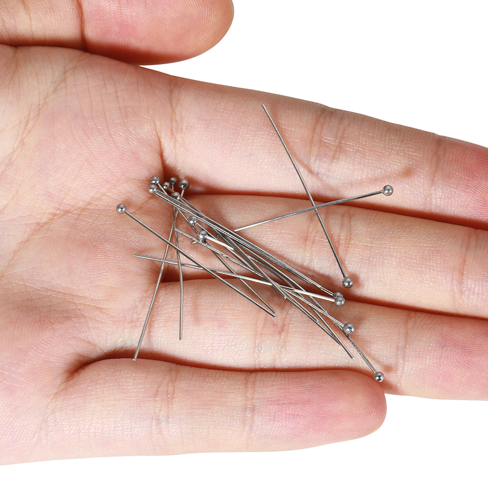 50Pcs/lot 12 14 16 20 25 30 35 - Jewelry Making Head Pins ulasan dan harga