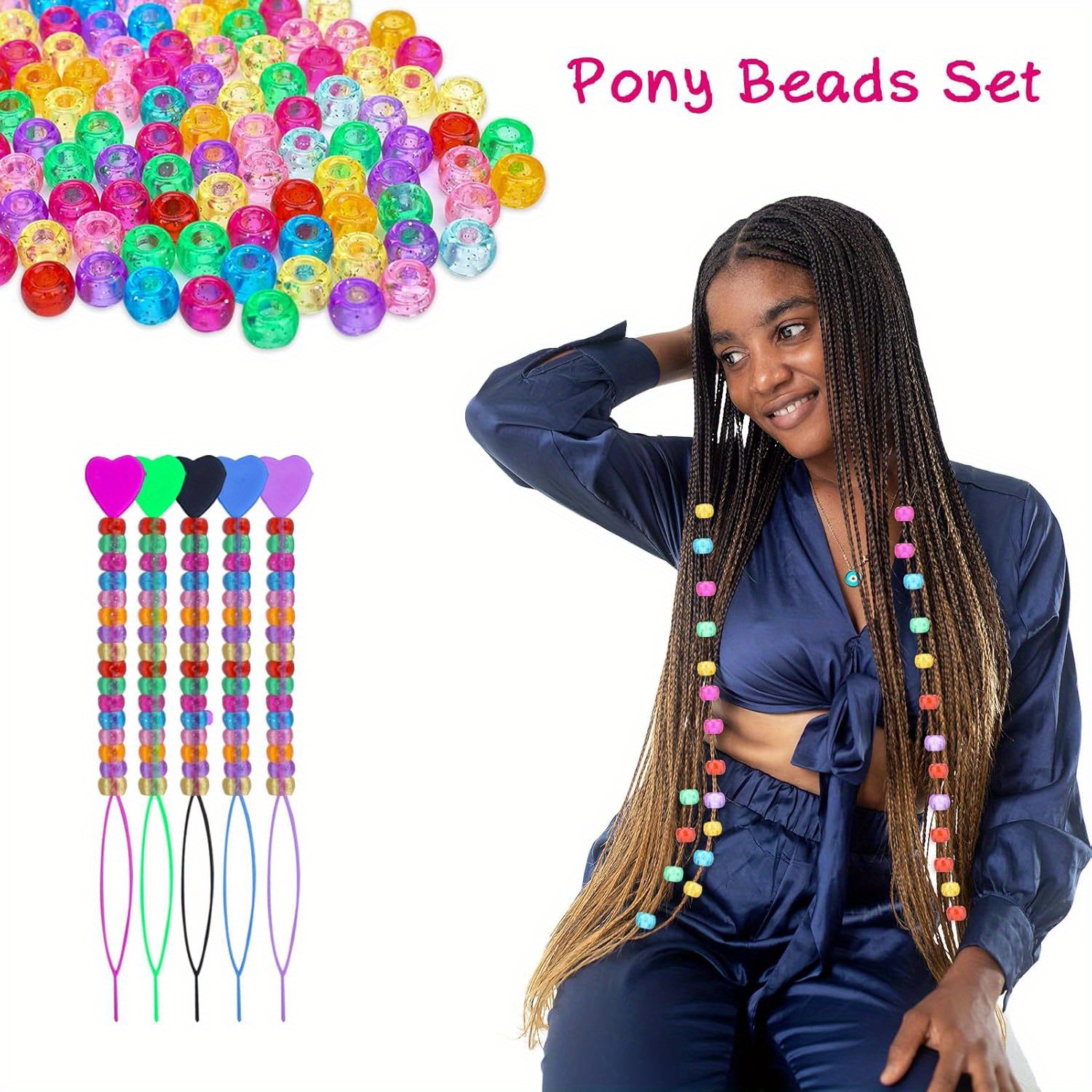 500PCS 9 × 6mm glitter small h - Jewelry Making Kit For Kids ulasan dan harga