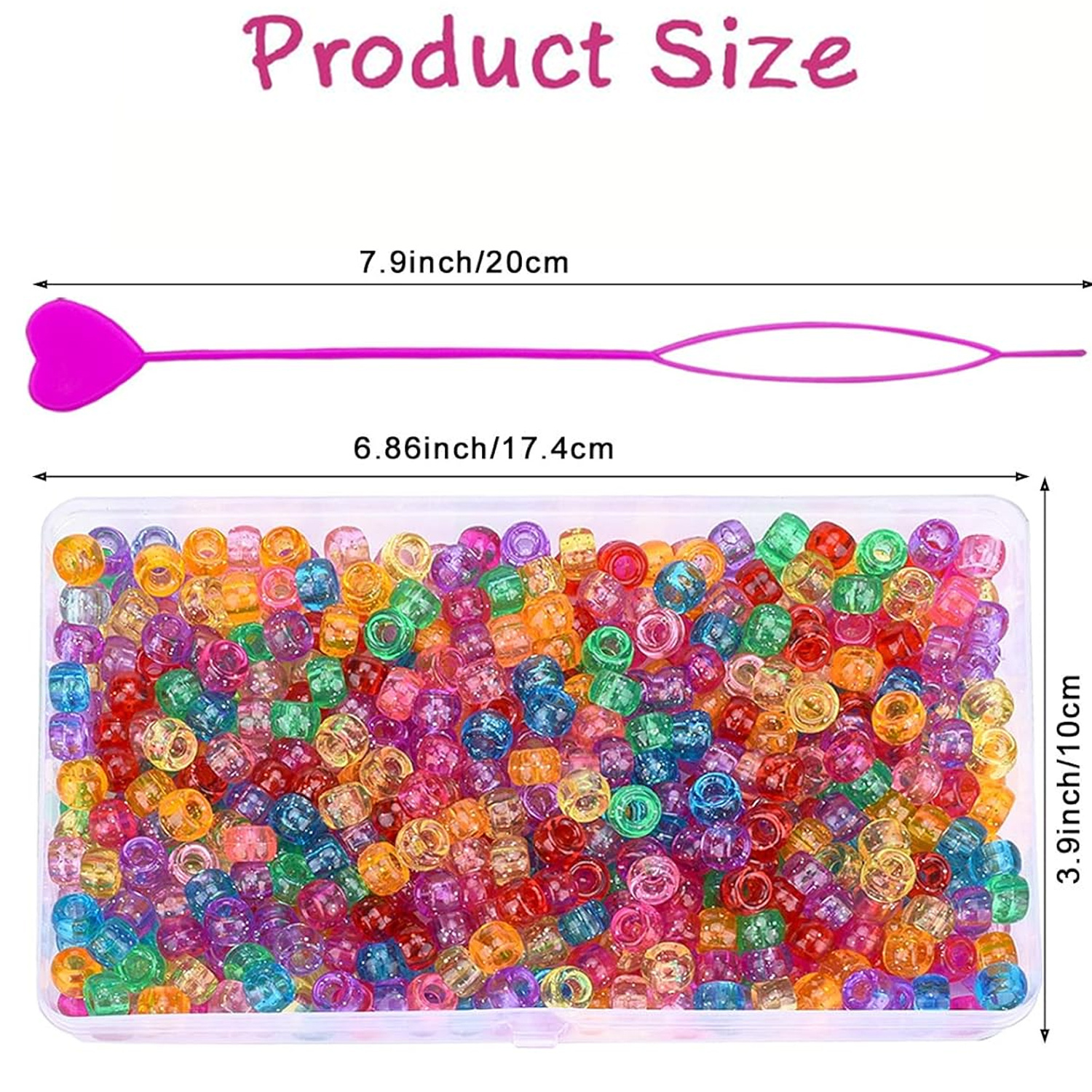 500PCS 9 × 6mm glitter small h - Jewelry Making Kit For Kids ulasan dan harga