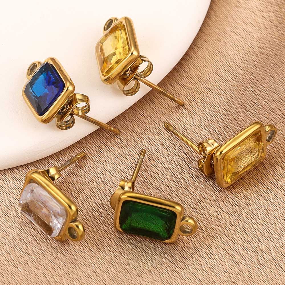 4pcs Stainless Steel Gold Plat - Jewelry Making Rivets ulasan dan harga