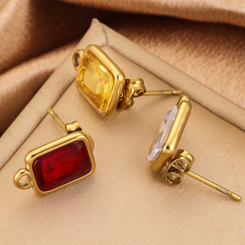 4pcs Stainless Steel Gold Plat - Jewelry Making Rivets ulasan dan harga