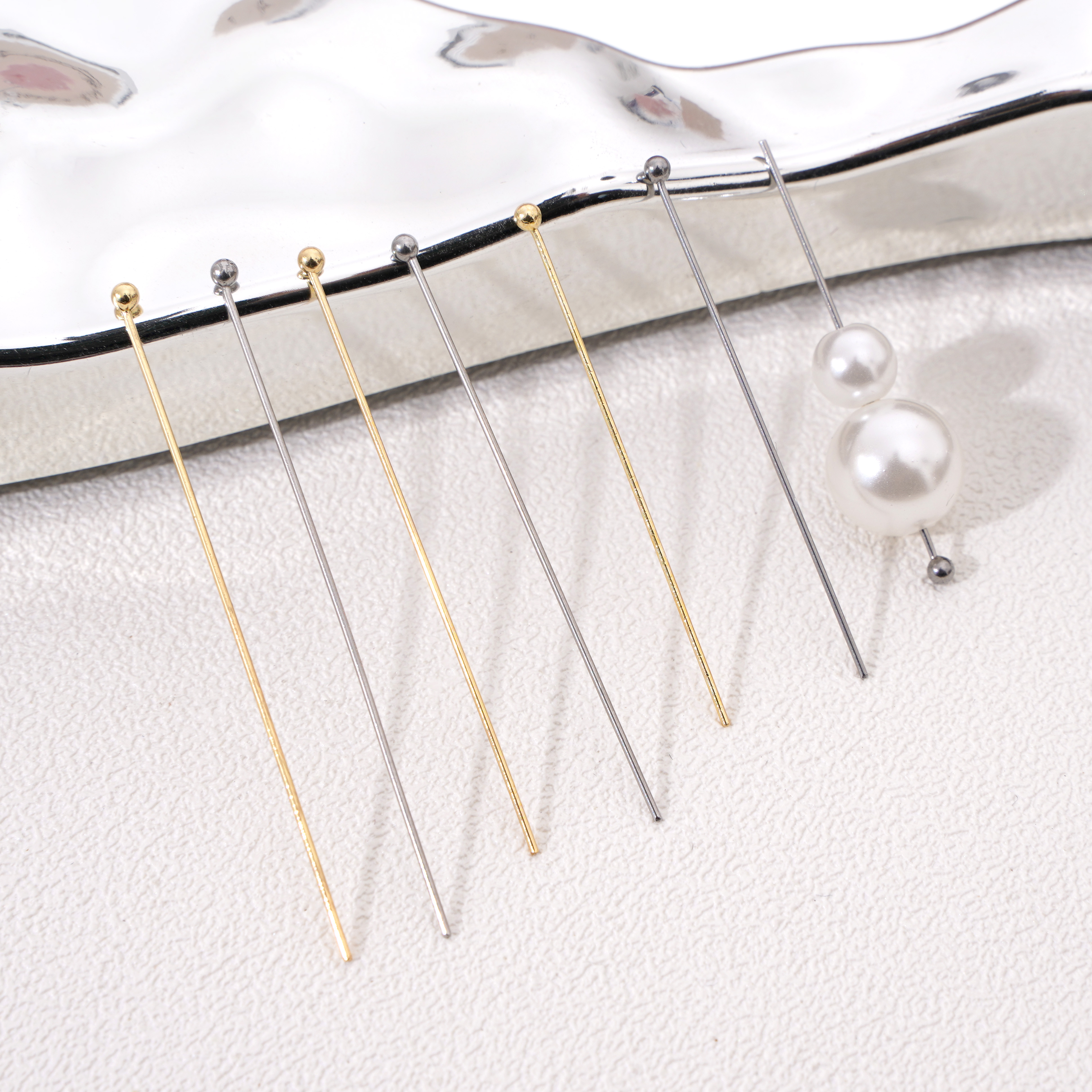 50-100Pcs 0.6mm Stainless Stee - Jewelry Making Head Pins ulasan dan harga