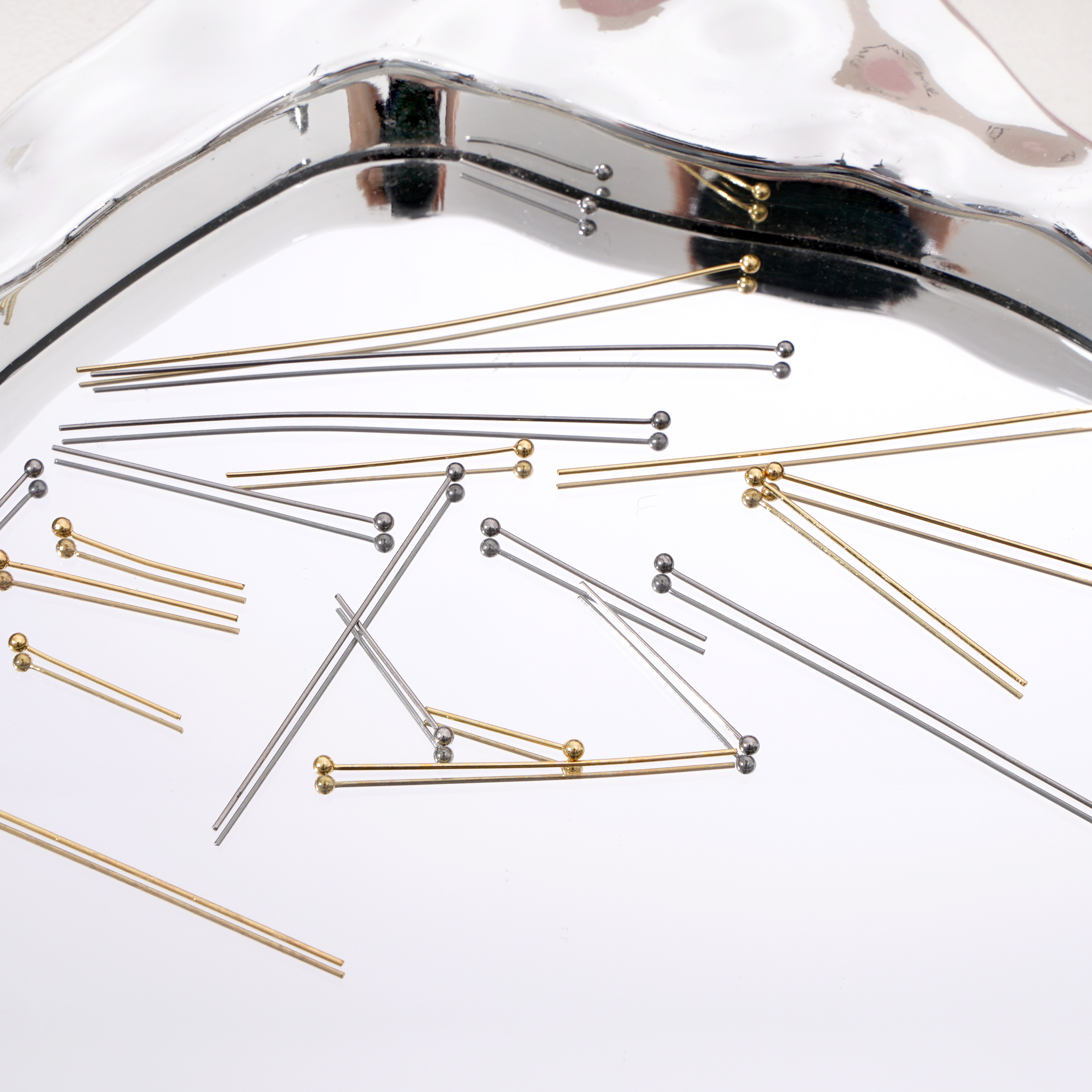 50-100Pcs 0.6mm Stainless Stee - Jewelry Making Head Pins ulasan dan harga