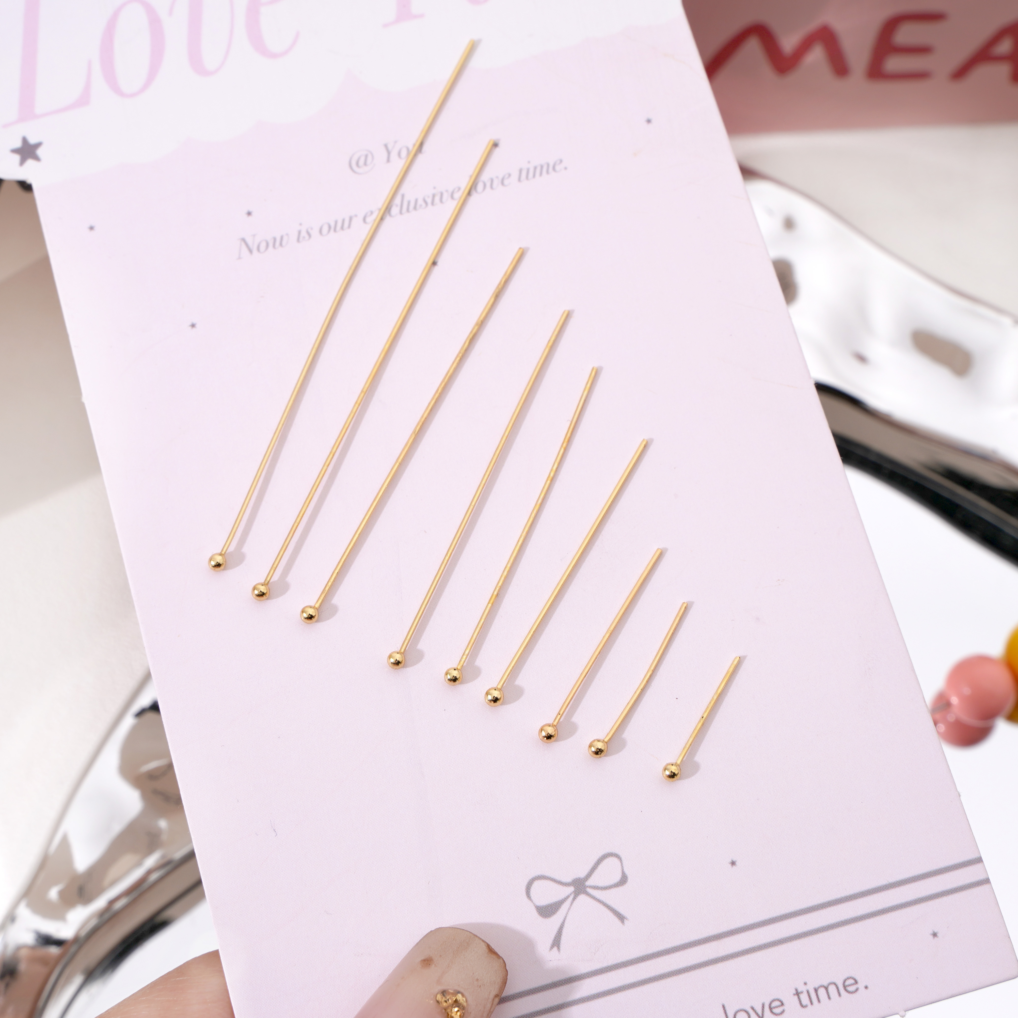 50-100Pcs 0.6mm Stainless Stee - Jewelry Making Head Pins ulasan dan harga