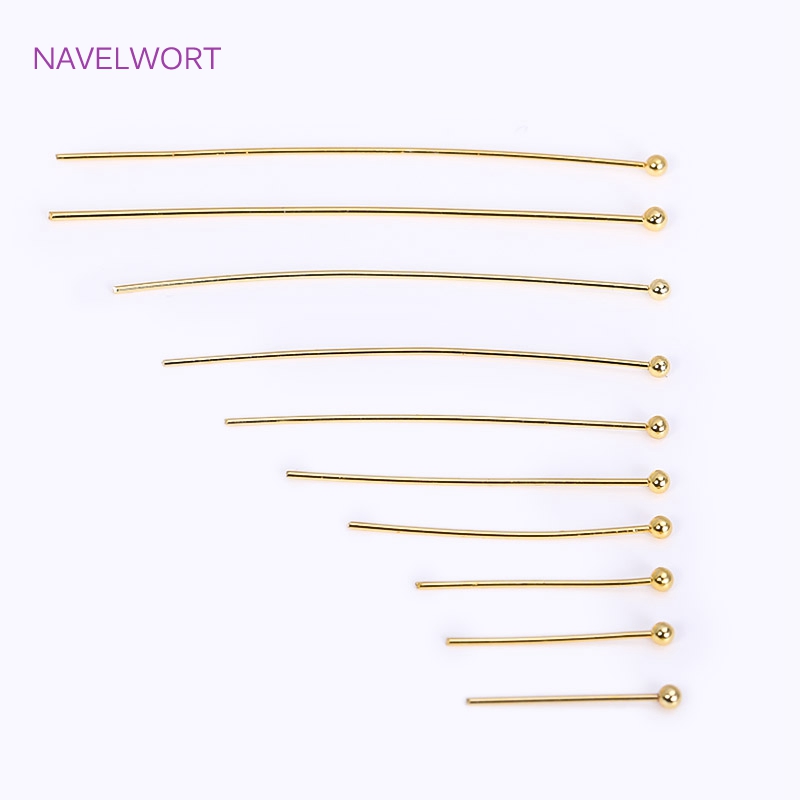 50pcs/Lot 18K Gold Plated Pins - Jewelry Making Rivets ulasan dan harga