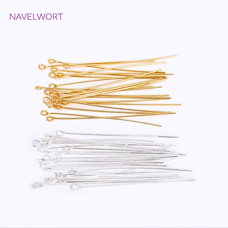 50pcs/Lot 18K Gold Plated Pins - Jewelry Making Rivets ulasan dan harga