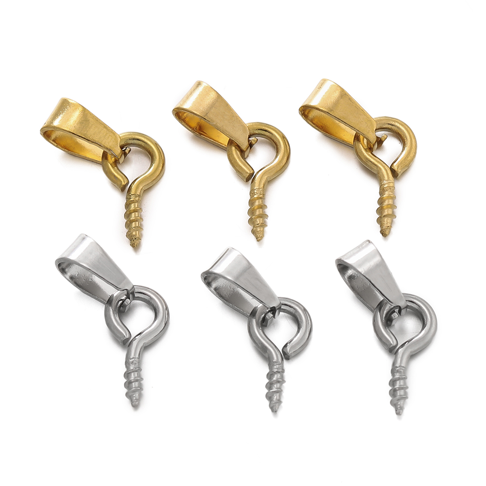 20pcs Stainless Steel Screw Ey - Jewelry Making Rivets ulasan dan harga