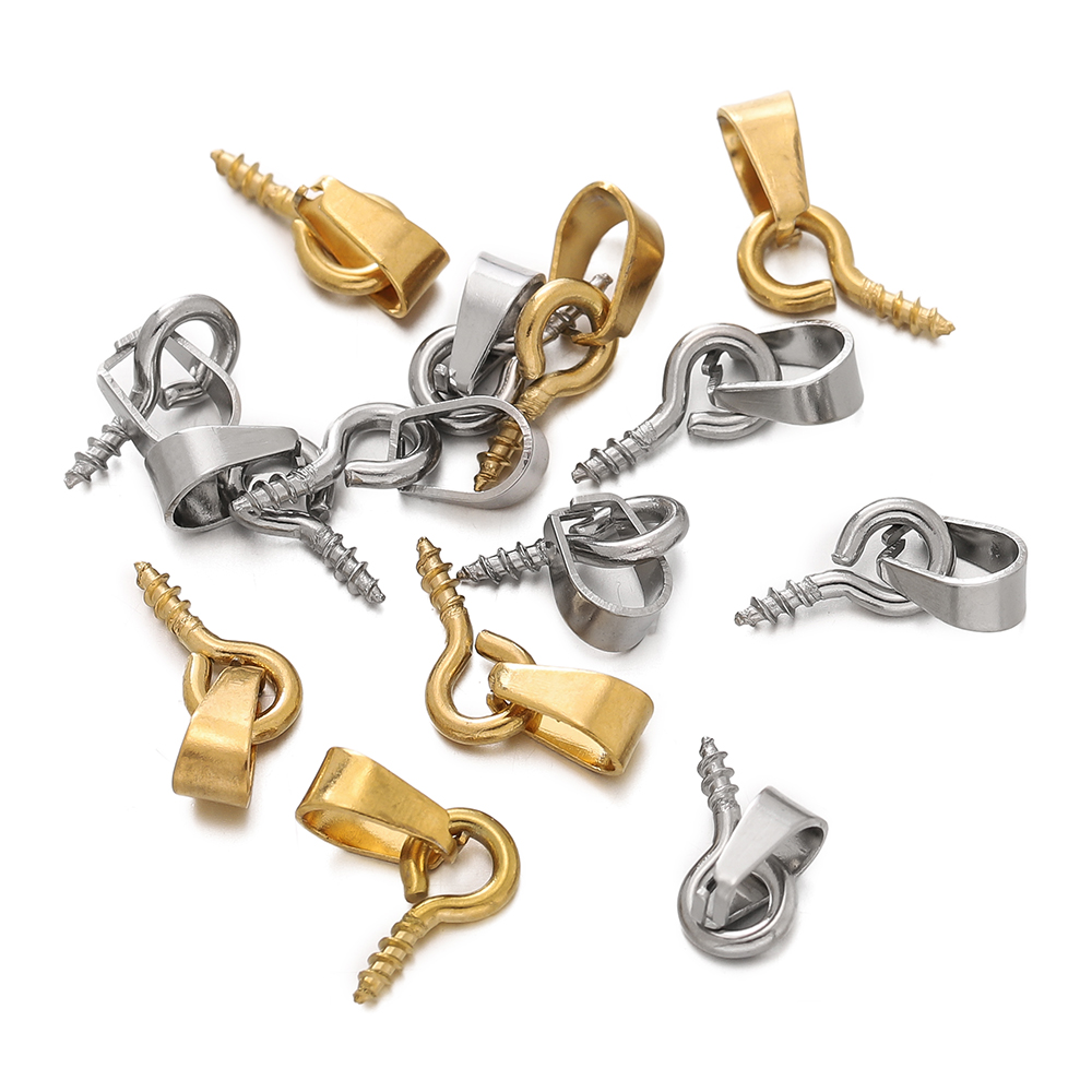 20pcs Stainless Steel Screw Ey - Jewelry Making Rivets ulasan dan harga