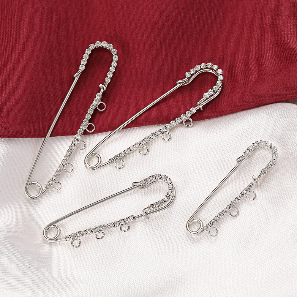 5pcs Rhinestone Charms Safety  - Jewelry Making Ring Tool ulasan dan harga