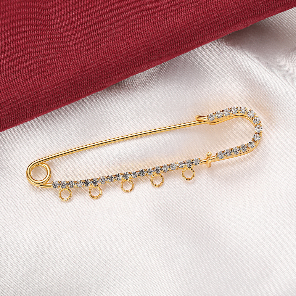 5pcs Rhinestone Charms Safety  - Jewelry Making Ring Tool ulasan dan harga