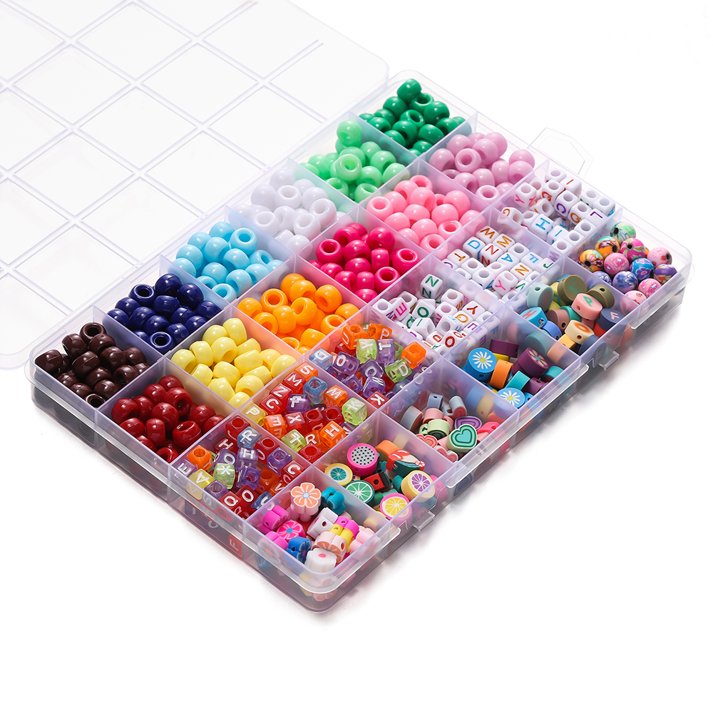 680pcs/Box Colorful Acrylic Po - Jewelry Making Kit For Kids ulasan dan harga