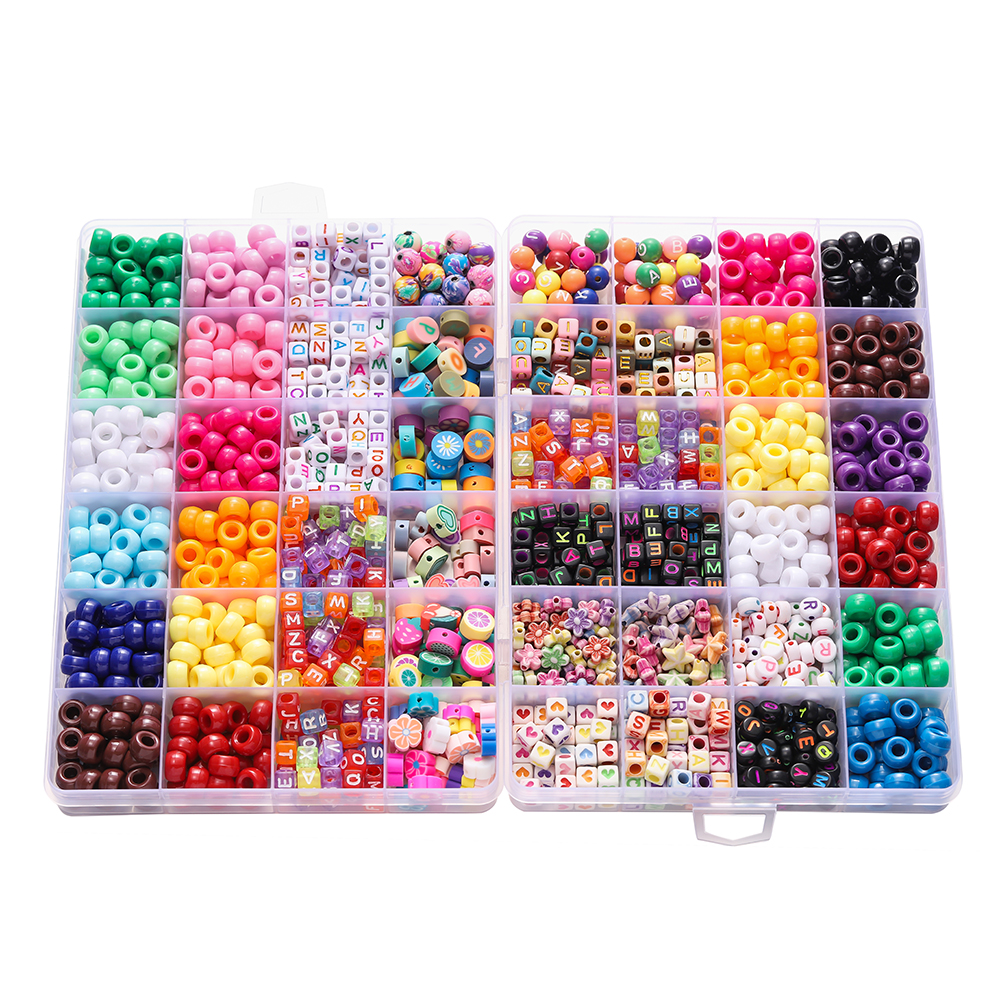 680pcs/Box Colorful Acrylic Po - Jewelry Making Kit For Kids ulasan dan harga