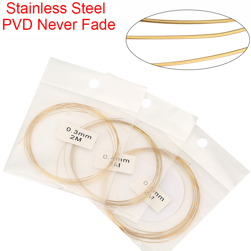 2meters Stainless Steel 0.3 0. - Jewelry Making Yarn ulasan dan harga