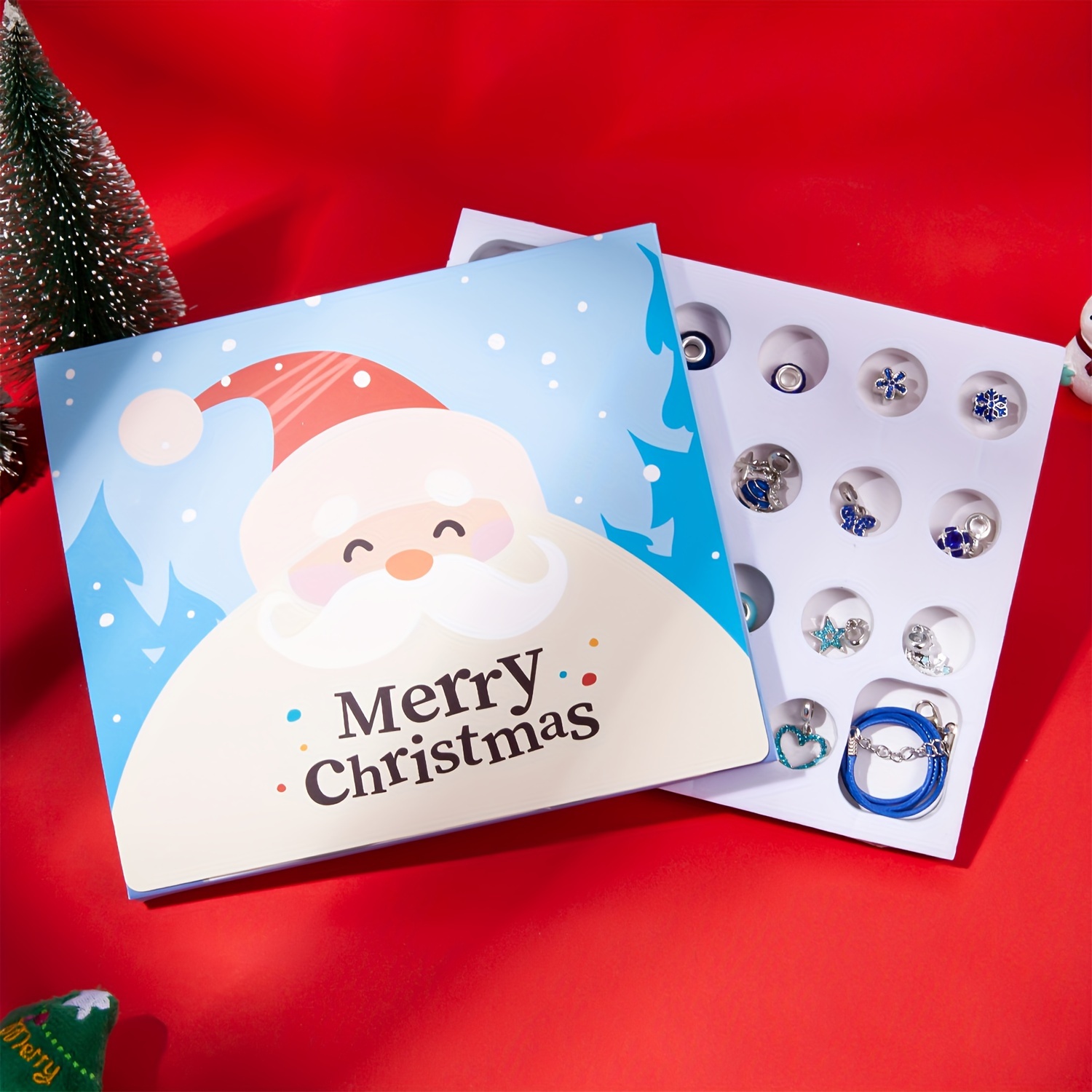 Blue Santa Claus Series Countd - Jewelry Making Advent Calendar ulasan dan harga