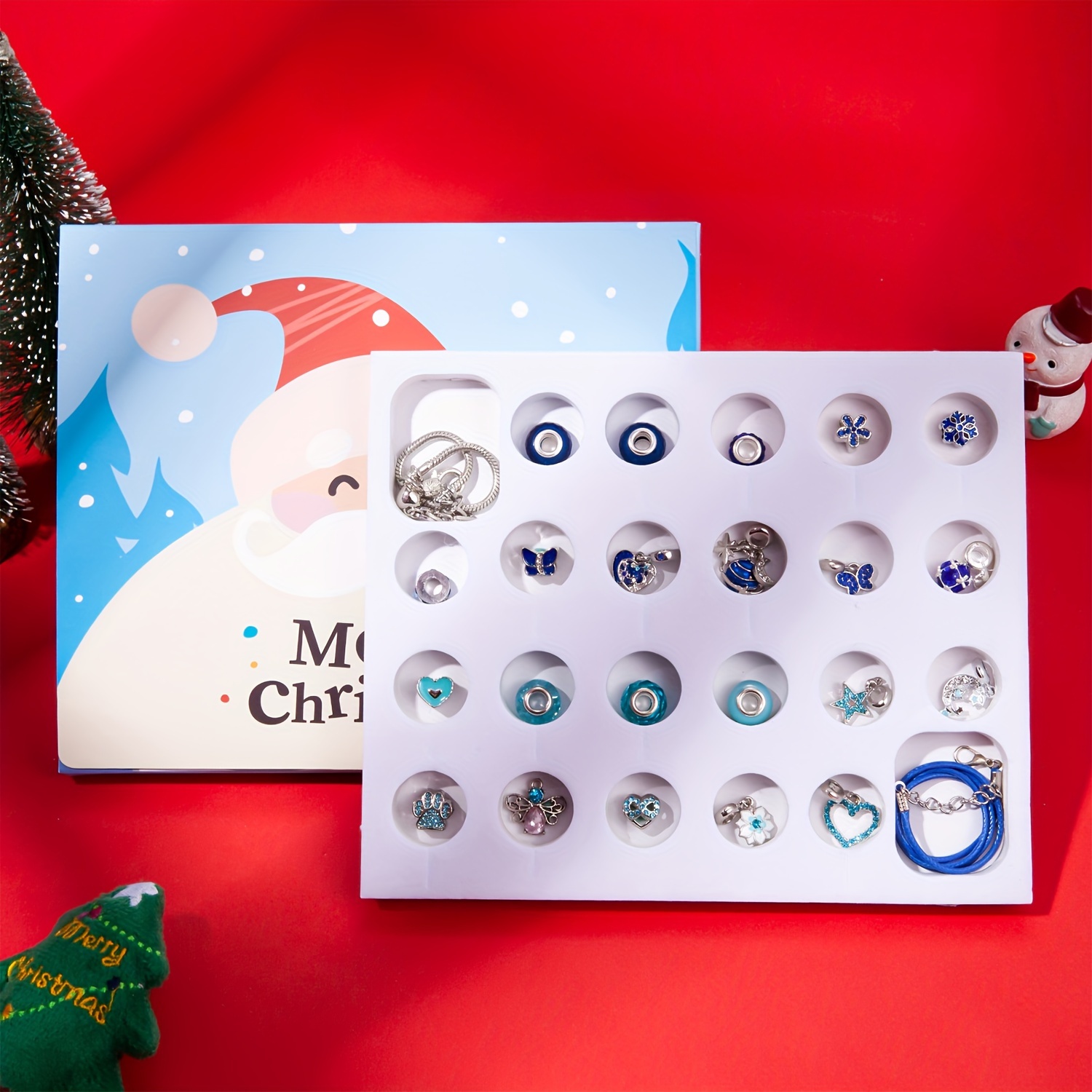 Blue Santa Claus Series Countd - Jewelry Making Advent Calendar ulasan dan harga
